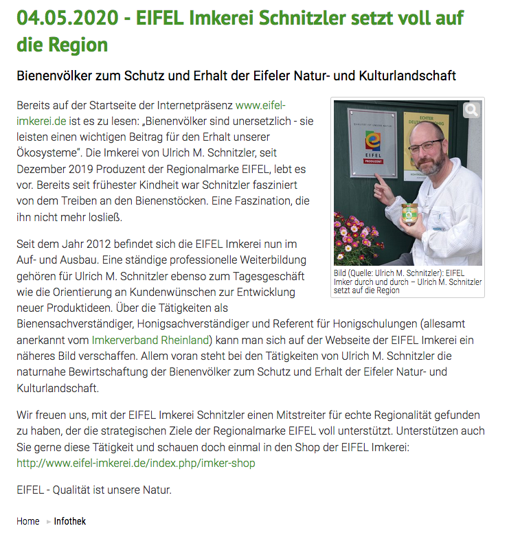 Kurzbericht Medium Regionalmarke EIFEL