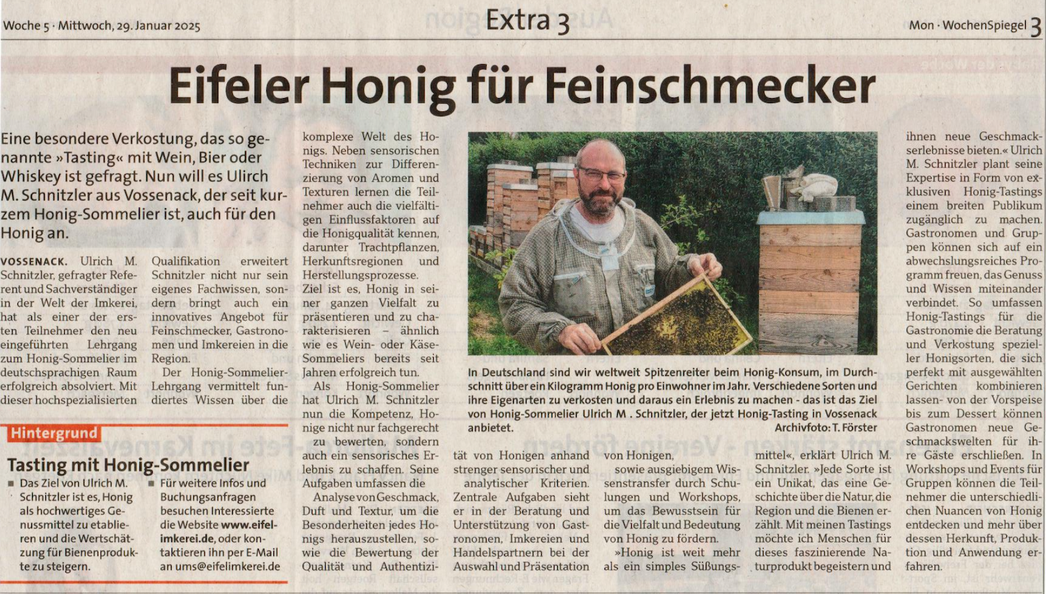 Zeitungsartikel Monschauer Wochenspiegel 2025